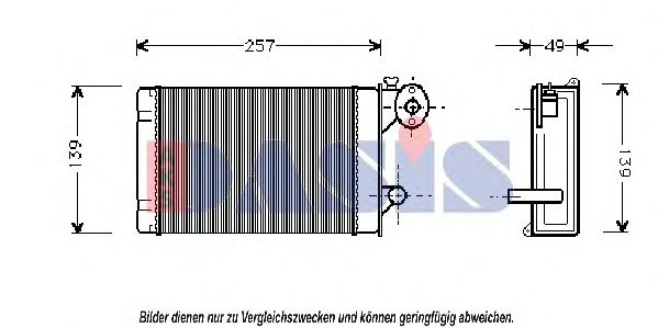 049010N Schimbator caldura, incalzire habitaclu AKS DASIS 