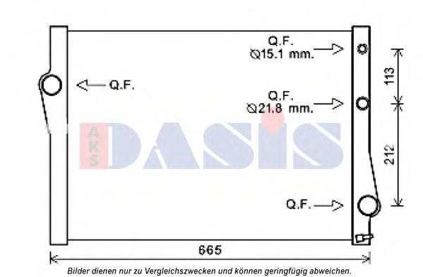 050076N Radiator, racire motor AKS DASIS 