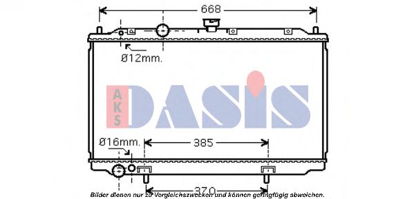 070071N Radiator, racire motor AKS DASIS 