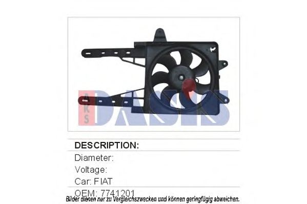 088230N Ventilator, radiator AKS DASIS 