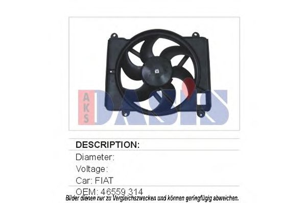 088270N Ventilator, radiator AKS DASIS 
