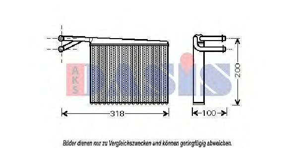 139008N Schimbator caldura, incalzire habitaclu AKS DASIS 