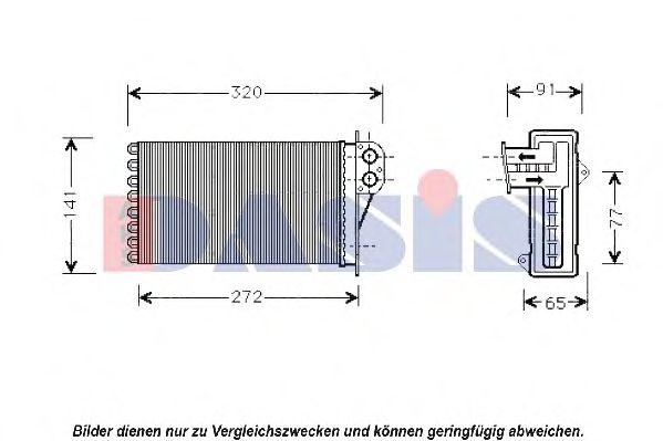 169006N Schimbator caldura, incalzire habitaclu AKS DASIS 
