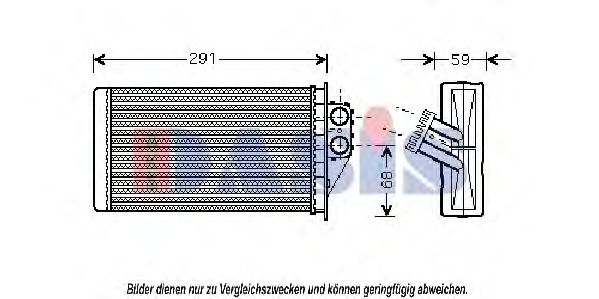 169012N Schimbator caldura, incalzire habitaclu AKS DASIS 