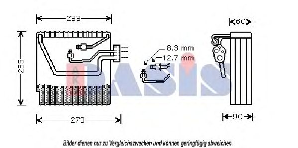 220022N evaporator,aer conditionat AKS DASIS 