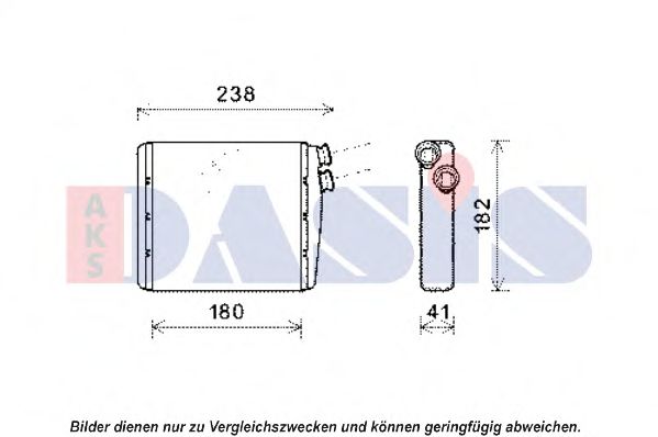 229008N Schimbator caldura, incalzire habitaclu AKS DASIS 