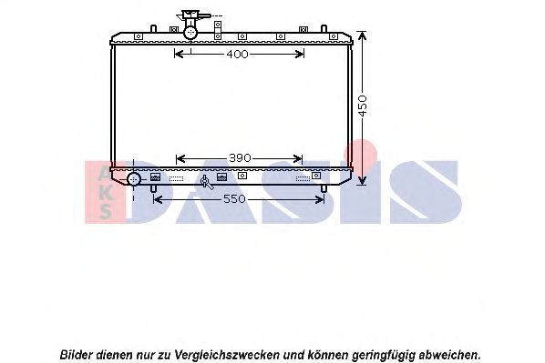 320036N Radiator, racire motor AKS DASIS 