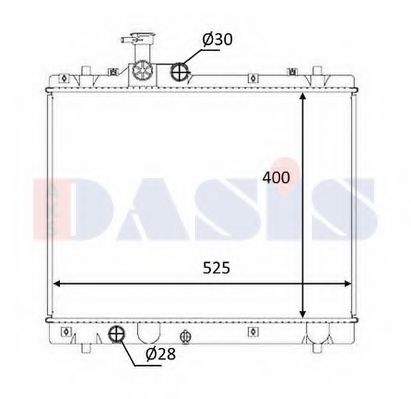 320060N Radiator, racire motor AKS DASIS 