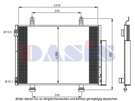 322028N Condensator, climatizare AKS DASIS 