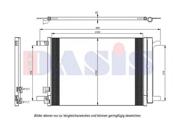 482023N Condensator, climatizare AKS DASIS 