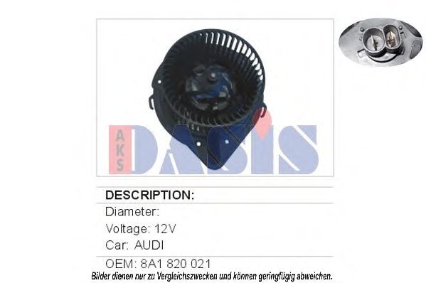 488070N Ventilator, habitaclu AKS DASIS 