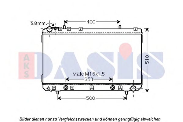 510124N Radiator, racire motor AKS DASIS 