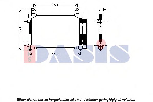 512043N Condensator, climatizare AKS DASIS 