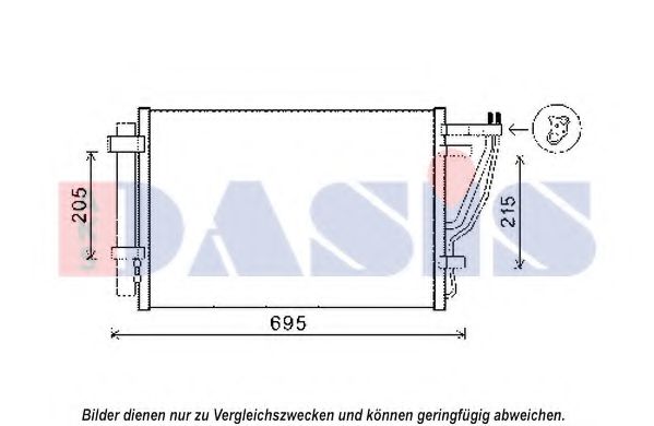 512079N Condensator, climatizare AKS DASIS 