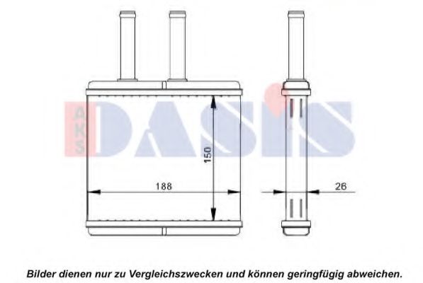 529002N Schimbator caldura, incalzire habitaclu AKS DASIS 